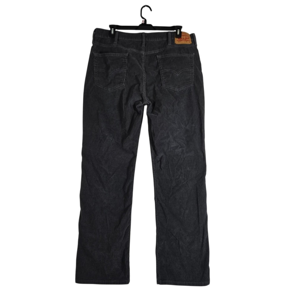 Levis 514 Corduroy Pants Mens 38X32 Solid Gray Straight Leg Zip Fly